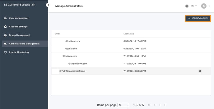 manage administrators