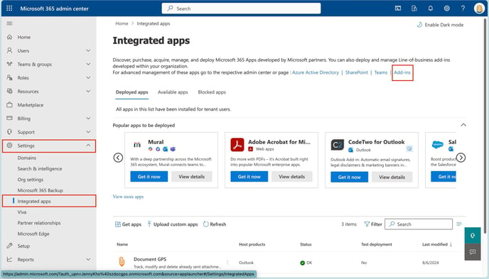 outlook-integrated apps